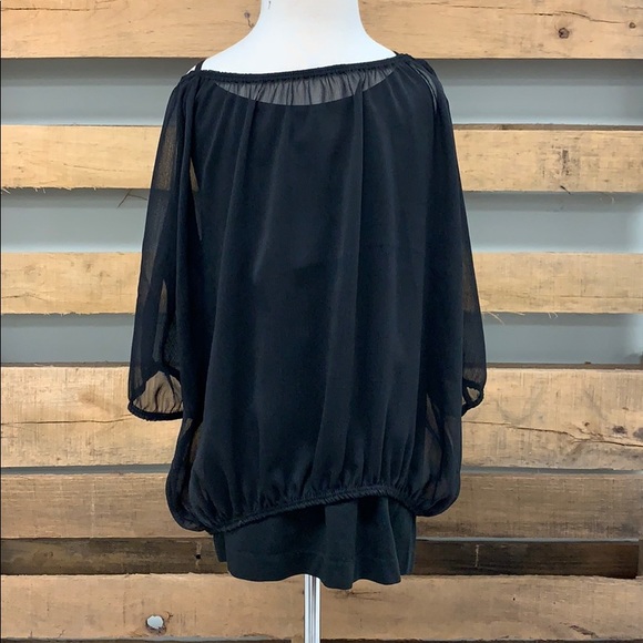 lori & jane Other - Girls black, sheer shirt. lori & jane Other - Girls black, sheer shirt.